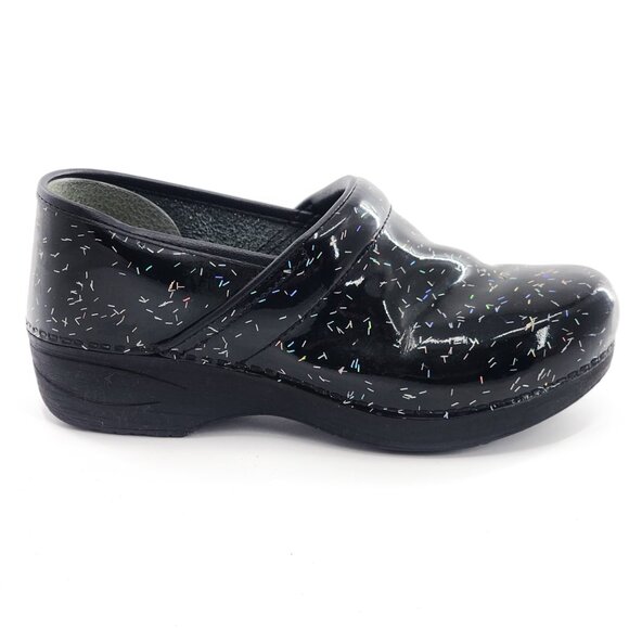 DANSKO XP 20 Professional Glitter Patent Leather Clog Black - Picture 1 of 7